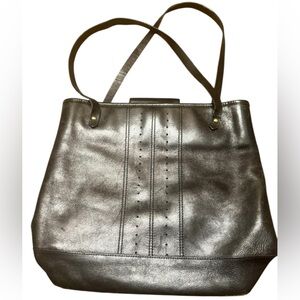 Banana Republic EUC Black Leather Tote Bag